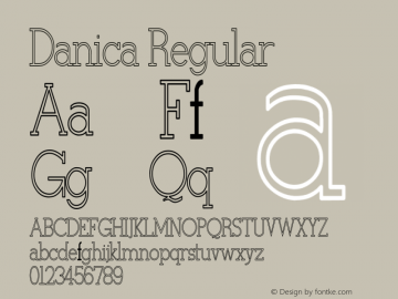 Danica Regular Unknown Font Sample