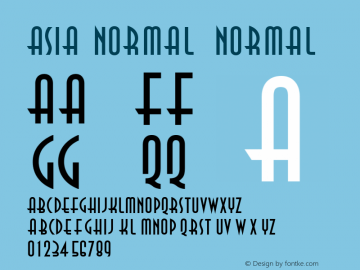 Asia Normal 1.000 Font Sample