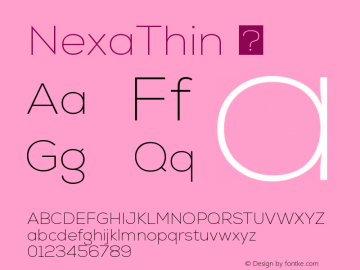 ☞NexaThin Version 001.001;com.myfonts.font-fabric.nexa.thin.wfkit2.3V7j图片样张