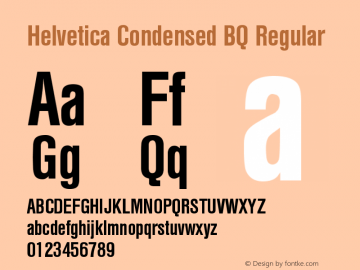 HelveticaConBQ-Medium 001.000 Font Sample