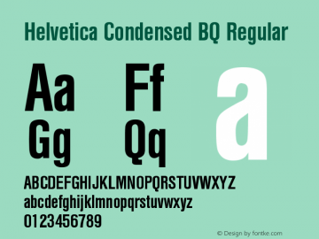 HelveticaConBQ-Medium 001.000 Font Sample