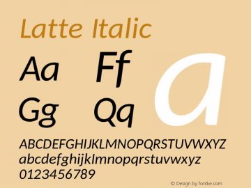 Latte Italic 1.14图片样张