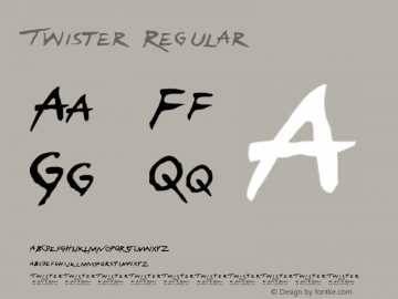 Twister Version 1.0 Font Sample