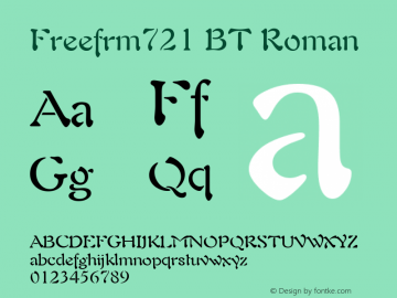 Freefrm721 BT Roman mfgpctt-v1.53 Wednesday, February 3, 1993 3:10:25 pm (EST) Font Sample