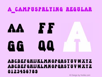 a_CampusPrLying Regular 01.03 Font Sample
