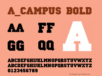 a_Campus Bold 01.03 Font Sample