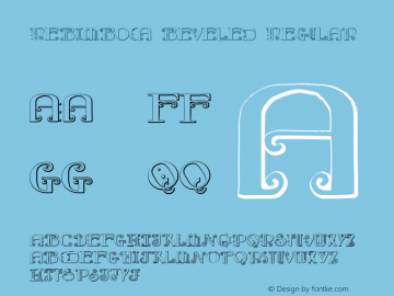 Rebimboca Beveled Version 1.000 2012 initial release Font Sample