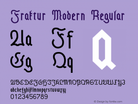 Fraktur Modern Regular Version 1.00图片样张