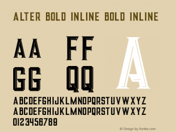 Alter Bold Inline Version 1.000 Font Sample