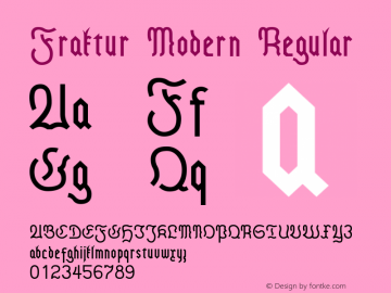 Fraktur Modern Regular Version 1.00图片样张