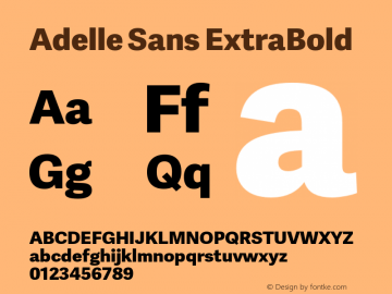 AdelleSansEb Version 2.000 Font Sample