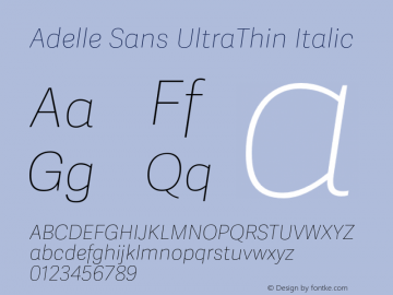 AdelleSansUt-Italic Version 1.000图片样张