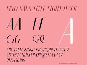 Fino Sans Title Light Italic Version 1.012;PS 001.012;hotconv 1.0.88;makeotf.lib2.5.64775图片样张