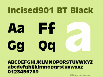 Incised901 BT Black mfgpctt-v1.52 Thursday, January 14, 1993 10:43:09 am (EST)图片样张