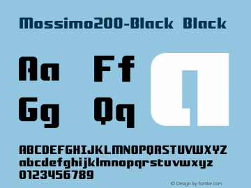 Mossimo200-Black Version 1.000 2011 initial release;com.myfonts.easy.activesphere.mossimo.200-black.wfkit2.version.3NJR Font Sample