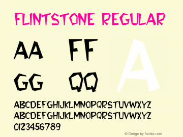 Flintstone Regular Altsys Fontographer 3.5  3/3/93图片样张