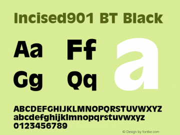Incised901 BT Black Version 1.01 emb4-OT图片样张