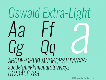 Oswald Extra-LightItalic 3.0; ttfautohint (v0.94.23-7a4d-dirty) -l 8 -r 50 -G 200 -x 0 -w 