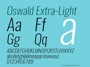 Oswald Extra-LightItalic 3.0; ttfautohint (v0.94.23-7a4d-dirty) -l 8 -r 50 -G 200 -x 0 -w 