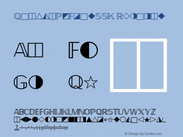 QuantaPiFourSSK Macromedia Fontographer 4.1 8/6/95 Font Sample