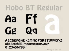 Hobo BT Regular mfgpctt-v1.52 Monday, January 25, 1993 11:46:28 am (EST) Font Sample