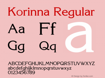 Korinna Regular 001.000图片样张