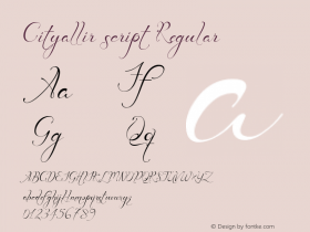 Cityallirscript Version 2.000 Font Sample