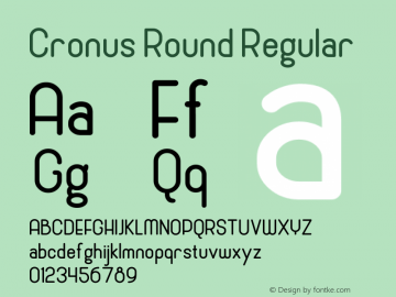 Cronus Round Version 3.00 April 15, 2016 Font Sample