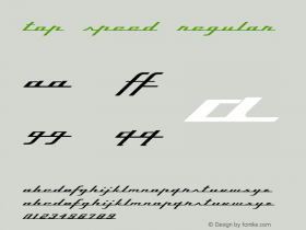 Top Speed Version 1.41 Font Sample