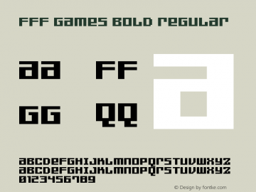 FFF Games Bold Version 1.000 2003 Font Sample