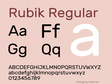 Rubik-Regular Version 1.100 Font Sample