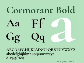 Cormorant Bold Version 3.301图片样张