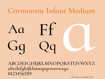 Cormorant Infant Medium Version 3.301 Font Sample