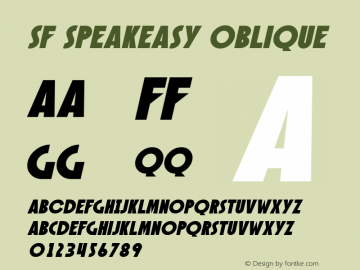 SF Speakeasy Oblique Version 1.1图片样张