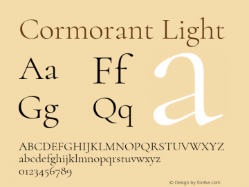 Cormorant Light Version 3.301图片样张
