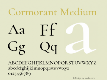 Cormorant Medium Version 3.301图片样张