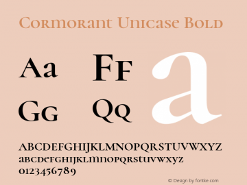 Cormorant Unicase Bold Version 3.301图片样张