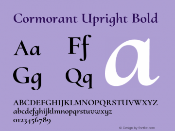 Cormorant Upright Bold Version 3.302图片样张