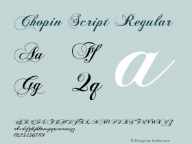 Chopin Script 1.47图片样张