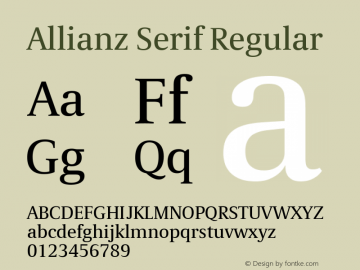 AllianzSerif-Regular Version 1.00图片样张