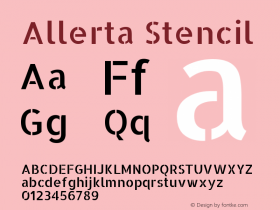 Allerta-Stencil Version 001.001 Font Sample