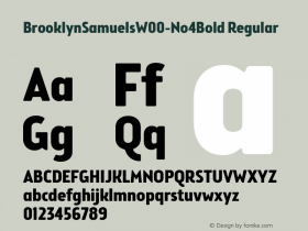 Brooklyn Samuels W00 No4 Bold Version 4.10 Font Sample