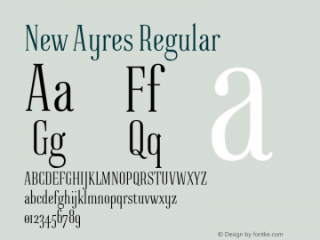 NewAyres Version 1.000 Font Sample