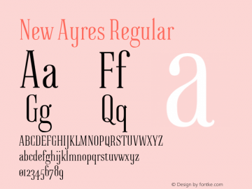 New Ayres Version 1.000 Font Sample