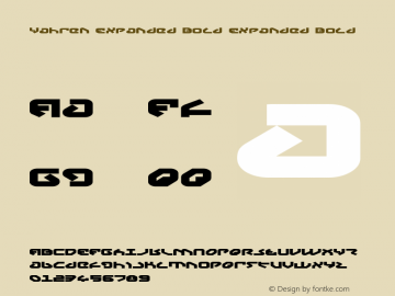 Yahren Expanded Bold 2 Font Sample