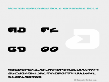 Yahren Expanded Bold 2 Font Sample
