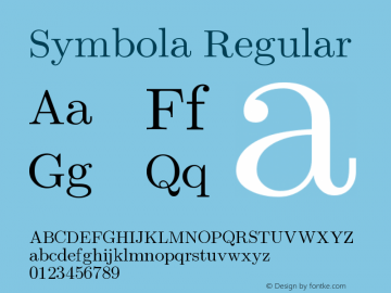 Symbola Version 9.00 Font Sample