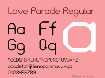 Love Parade Regular Graf X press 2.0 Font Sample