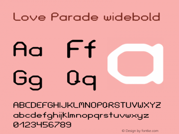 Love Parade widebold Graf X press 2.0图片样张