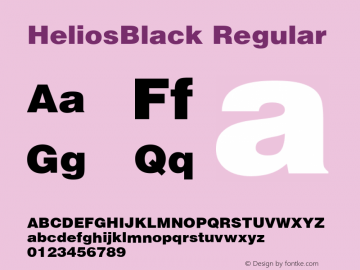 HeliosBlack Regular 004.001 Font Sample